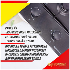 Газовая варочная панель Esperanza HG2G25 B