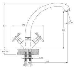 Смеситель для кухни Rush Sakhalin SA5350-23