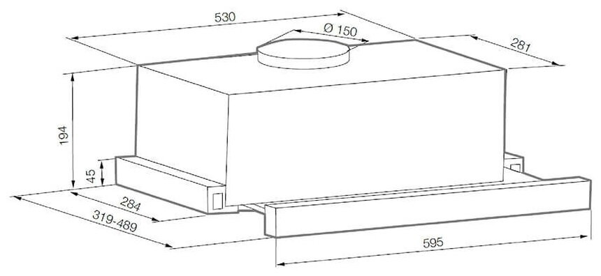 Встраиваемая вытяжка Graude DHF 60 0 W