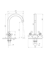 Смеситель для кухни Fauzt FZs-202-32