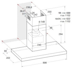 Кухонная вытяжка Hotpoint-Ariston HHBS 9.7F LLI